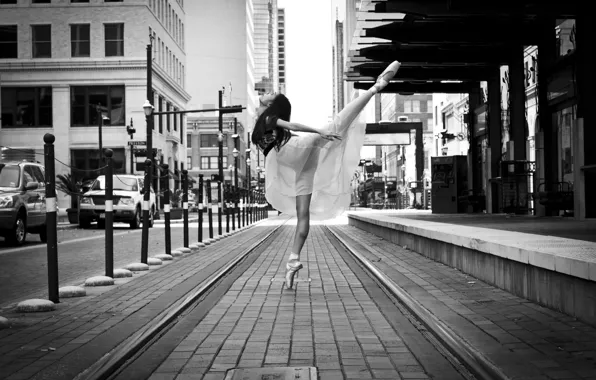 Girl, street, dance, ballerina