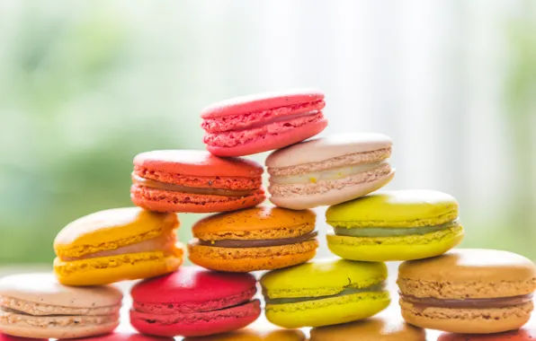 Cookies, cake, dessert, sweet, sweet, macarons, almond