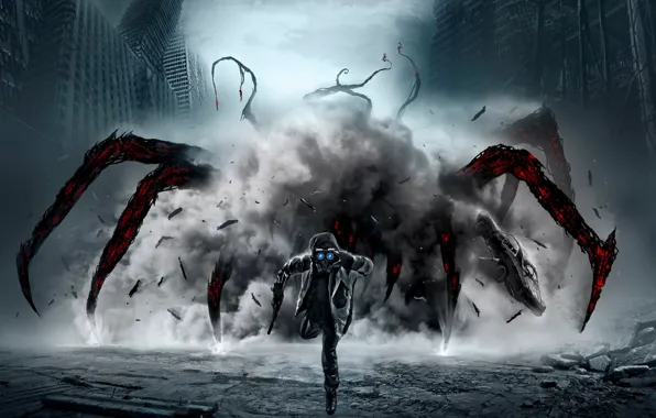 People, mask, monster, escape, romantically apocalyptic, snippys workuot