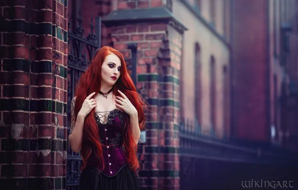 Girl, nature, pose, style, makeup, costume, outfit, image