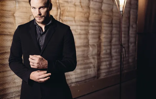 Picture lamp, actor, male, jacket, photoshoot, Chris Pratt, Jurassic world, Chris Pratt