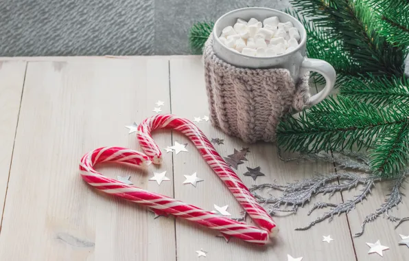 Decoration, Christmas, mug, New year, new year, Christmas, wood, cocoa