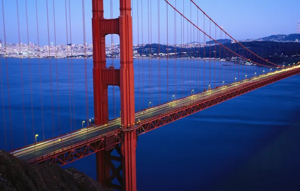 Picture sea, water, landscape, bridge, the city, the ocean, shore