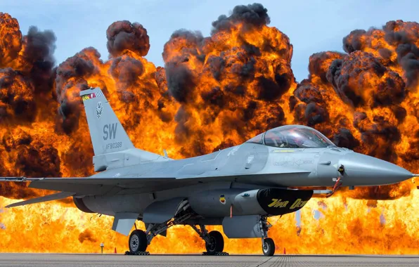 F-16, Fighting Falcon, UNITED STATES AIR FORCE, General Dynamics, light fighter of the fourth generation, …