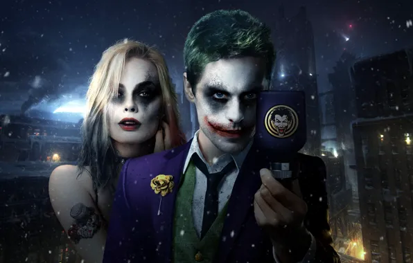 Picture Joker, Jared Leto, dc comics, Margot Robbie, Suicide Squad