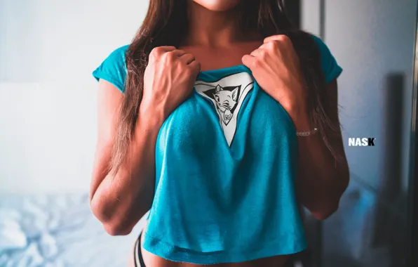 Pose, model, panties, hands, Mike, brown hair, bokeh, sexy