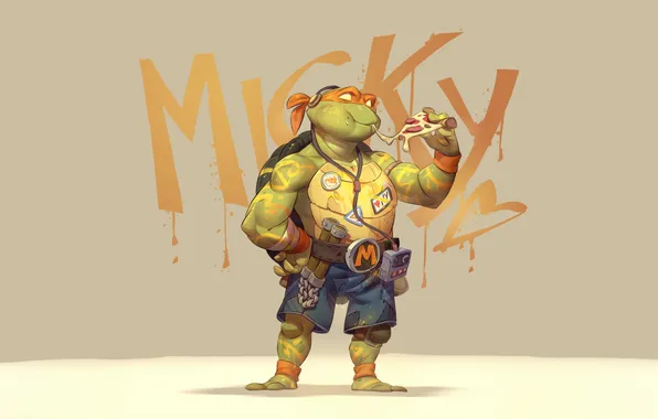 Picture teenage mutant ninja turtles, TMNT, michelangelo