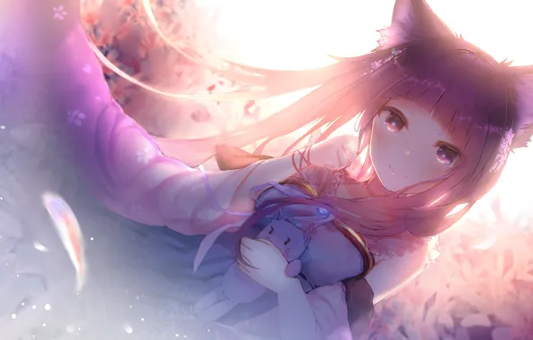 Picture lights, anime, art, girl