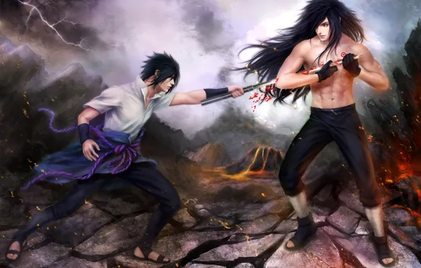 The battle, naruto, art, sasuke uchiha, zetsuai89, power uchiha