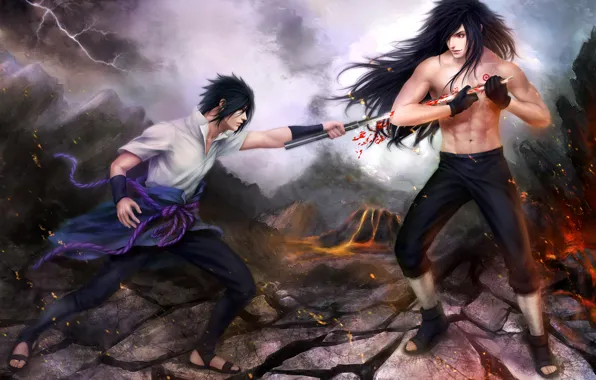 Picture the battle, naruto, art, sasuke uchiha, zetsuai89, power uchiha