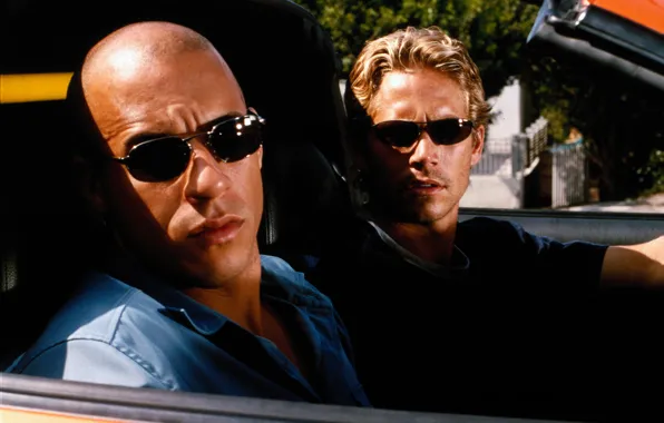 Glasses, VIN Diesel, Paul Walker, The fast and the furious, Fast and the Furious