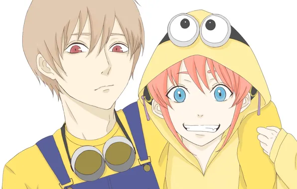 Girl, guy, two, Gintama, Gintama