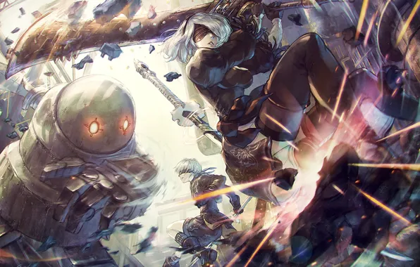 Robots, nier, Platinum Games, automata, YoRHa No.9 Type S, NieR: Automata, YoRHa No. 2 Type …