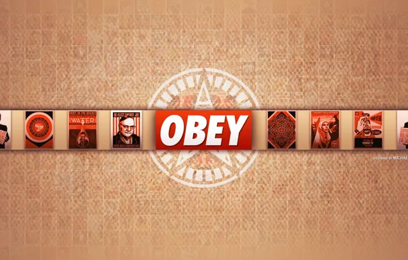 Wallpaper, red, obey