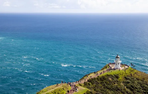 Picture lighthouse, island, open sea