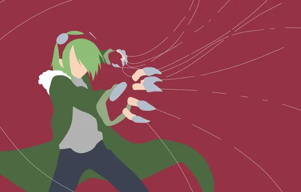 Red, game, fighter, minimalism, anime, man, assassin, hero