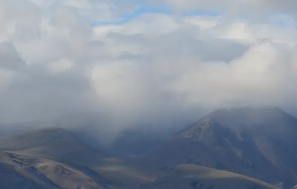 Mountains, nature, Cloud