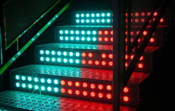 Light, ladder, steps