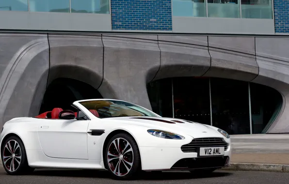 Machine, Aston Martin, Vantage, white