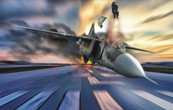 Crash, aviation, the situation, oops, aviation, catapult, situation, accident