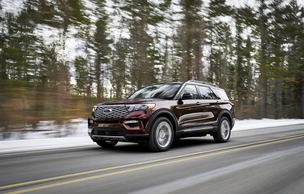 Picture forest, Ford, SUV, Explorer, Platinum, 2020