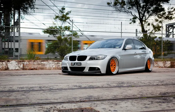 Picture tuning, BMW, BMW, grey, tuning, E90, The 3 series, 320d