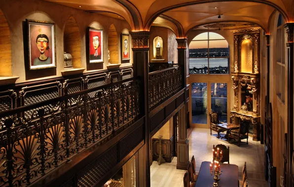 Design, style, Villa, interior, living space, Dom-castle