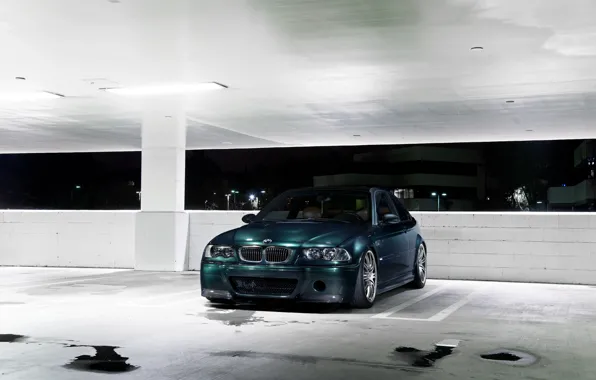 BMW, Night, E46, Parking, M3