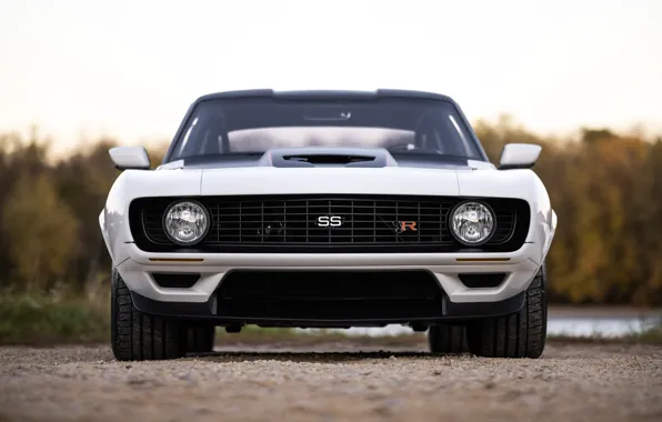 Chevrolet, 1969, Light, Front, White, Chevrolet Camaro, SEMA, Sight