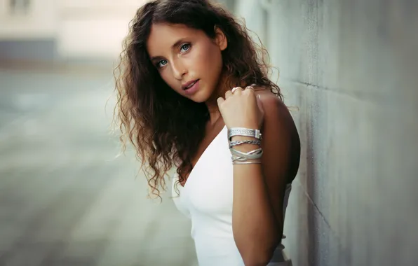 Picture look, girl, face, background, model, hair