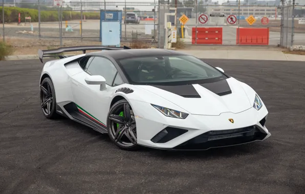Lamborghini, Front, Vorsteiner, White, Side, Huracan, 2021, Vorsteiner Lamborghini Huracan