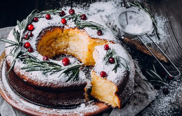 Berries, pie, cupcake, design, sazar powder