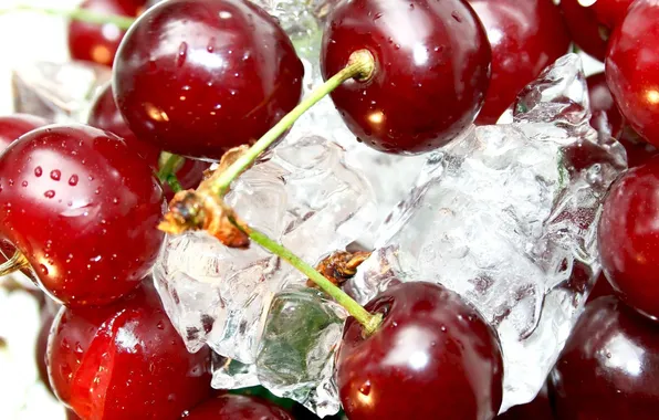 Picture cherry, ice, yummy