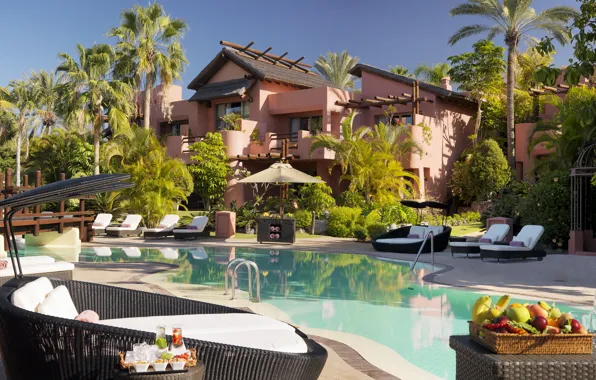 Picture pool, pool, sunbeds, home, Palma., exterior, villas, Vila