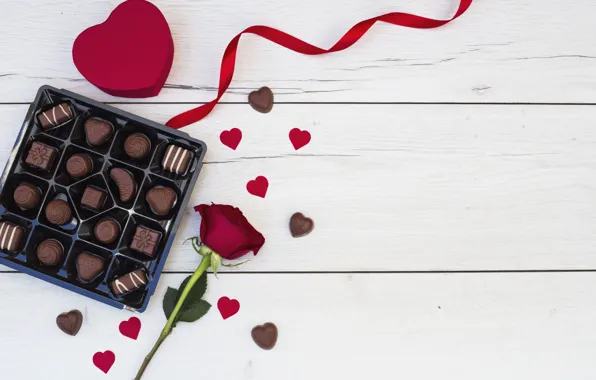 Picture love, chocolate, roses, candy, hearts, love, romantic, hearts
