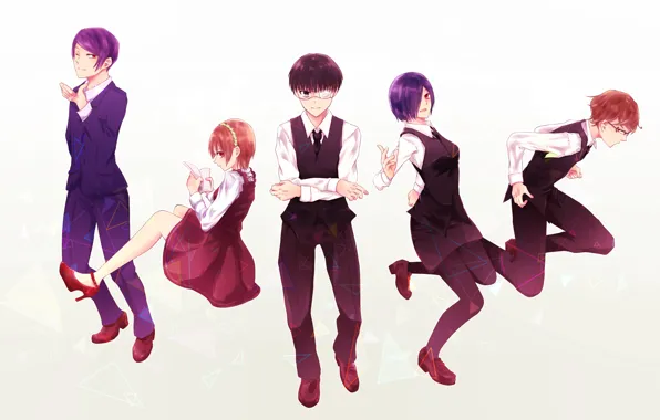 Tokyo Ghoul, Ken Kanek, Tokyo Ghoul, Kirishima Bring, Tsukiyama Shuu, Fueguchi Hinami, Nisha Where Nisha …
