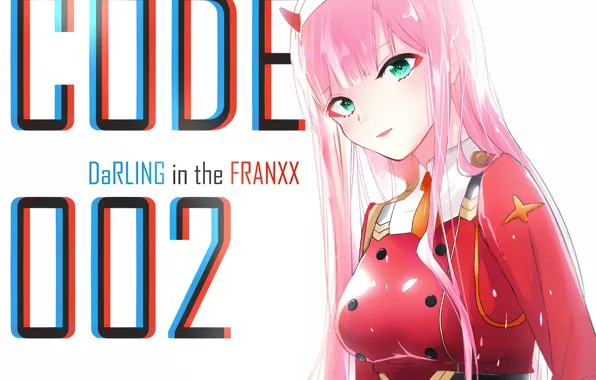Look, girl, anime, 002, Darling In The Frankxx, Cute in France, Zero Two