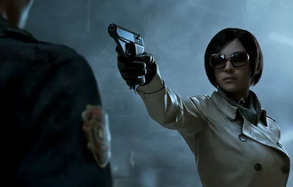 The game, Gun, Glasses, Lips, Hair, Clothing, Glove, Nose