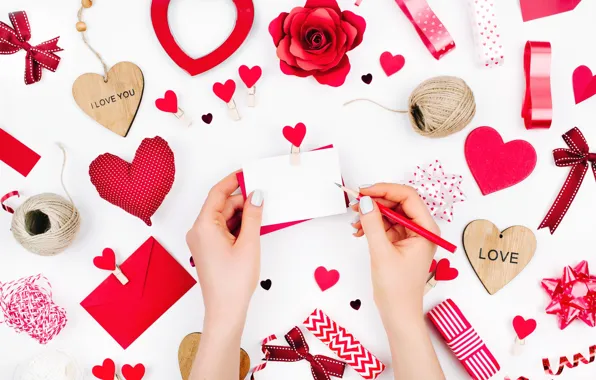 Picture love, romance, hearts, red, love, romantic, hearts, Valentine's Day