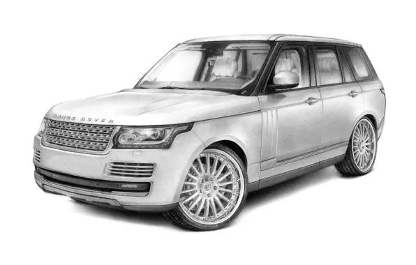 Figure, graphics, art, Land Rover, Range Rover, Hamann, kirsanov art, Kirsanov