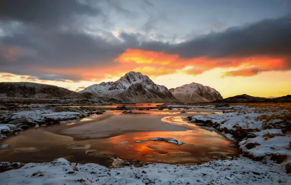 Snow, SEA, LOFOTEN ISLANDS, STEIN LILAND