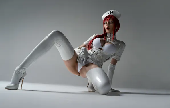 Shoes, heels, cosplay, Xenon, Cosplay, Nurse, cosplay girl, Chainsaw Man