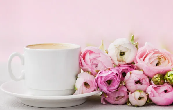 Flowers, roses, Cup, pink, pink, flowers, beautiful, cup