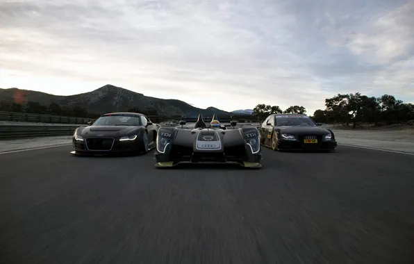 Speed, track, Audi, three