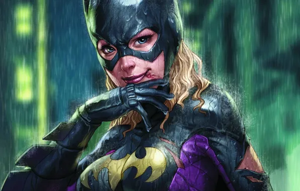 Picture rain, art, art, Batgirl, Batgirl