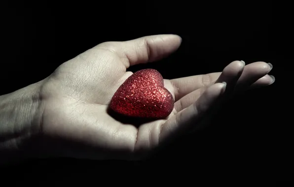 BACKGROUND, BLACK, HAND, HEART, PALM