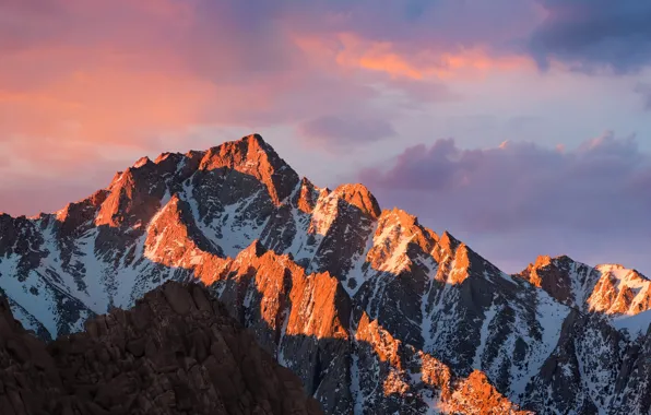 Picture mountains, apple, mac, OS X, macOS Sierra