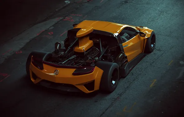 Asphalt, design, signs, car, NSX