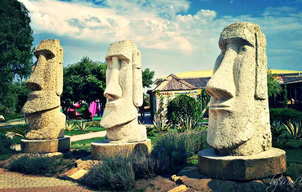 Nature, Statues, akvopark, totems