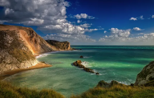 England, Dorset, Durdle Door, Blue Lagoon